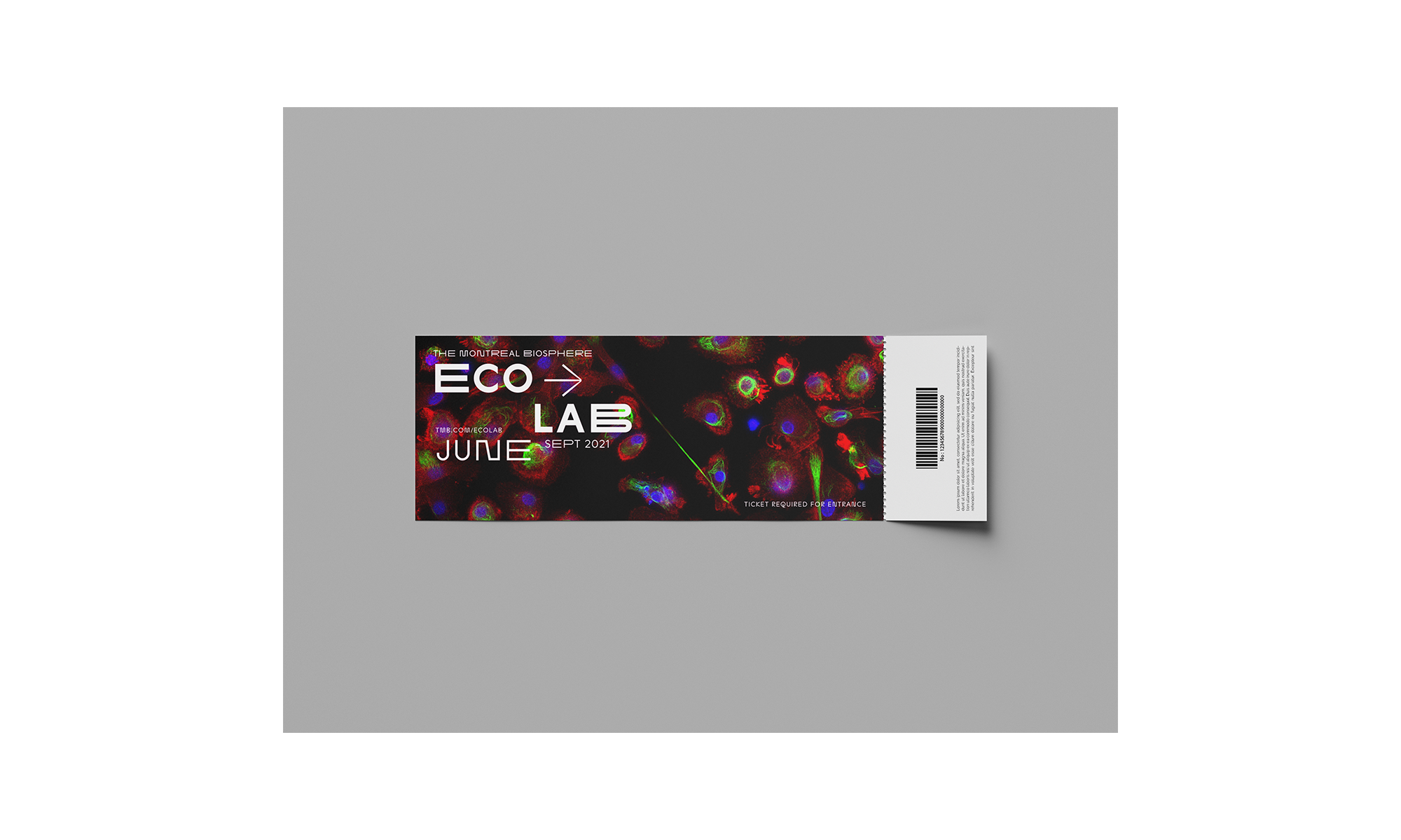 TMB ticket for eco-lab exhibit